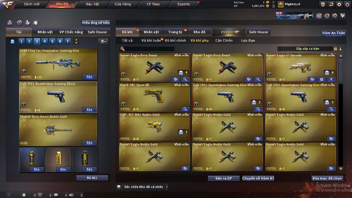 shop acc cf uy tin gia re